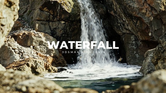 Waterfall | 3dsmax x Phoenix | Full scene